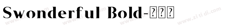 Swonderful Bold字体转换